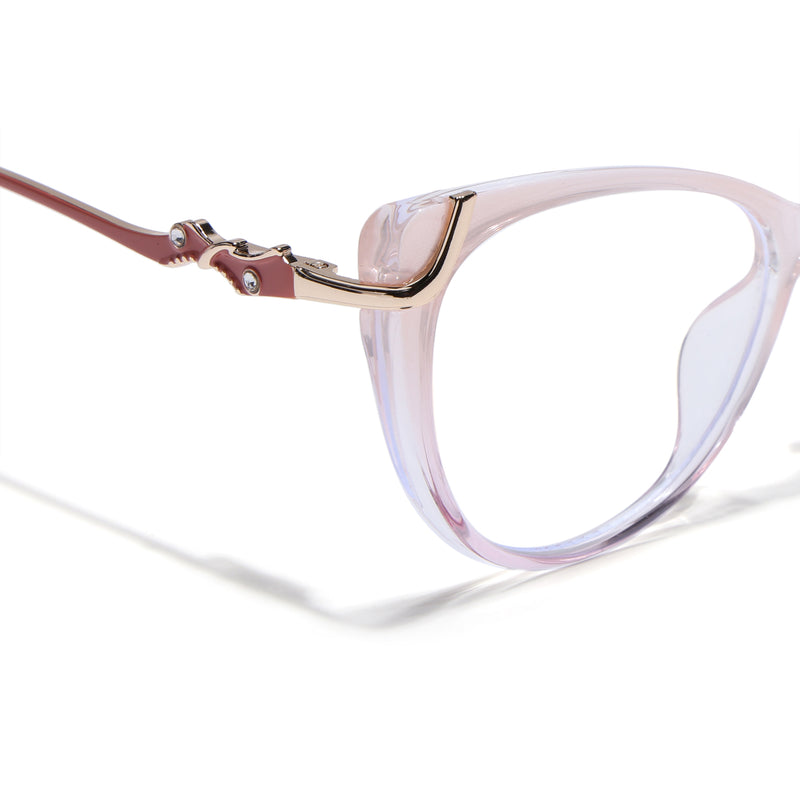 Voyage Glam Light Pink Cateye Eyeglasses for Women (26103FMG9163)
