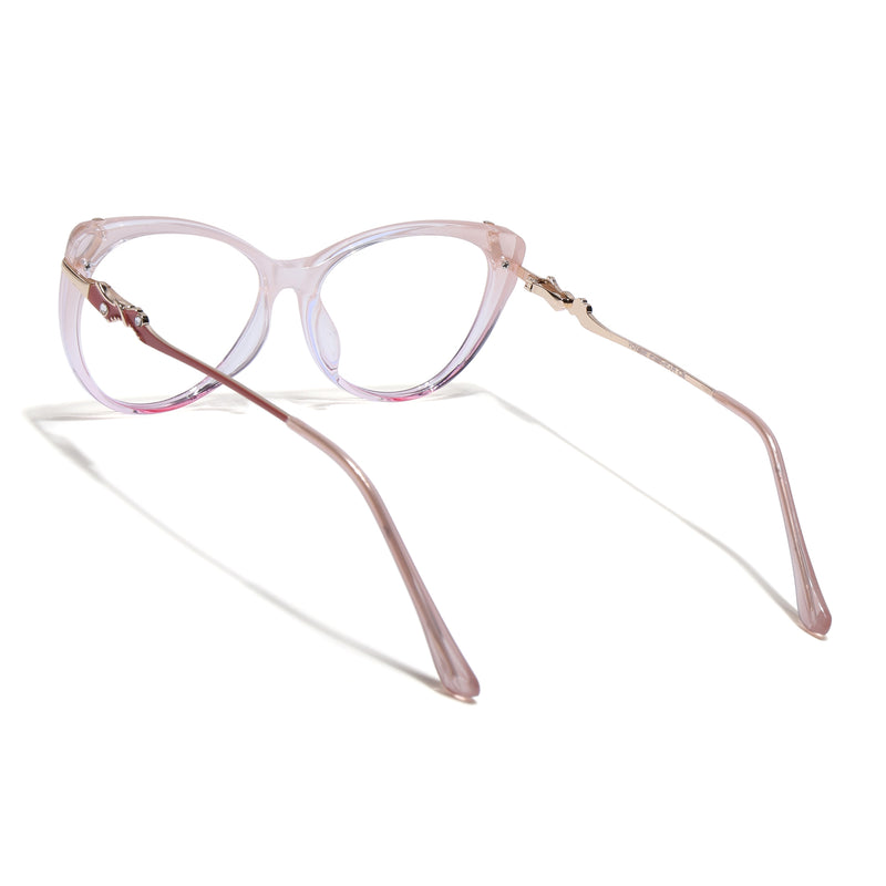 Voyage Glam Light Pink Cateye Eyeglasses for Women (26103FMG9163)