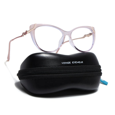 Voyage Glam Light Pink Cateye Eyeglasses for Women (26103FMG9163)