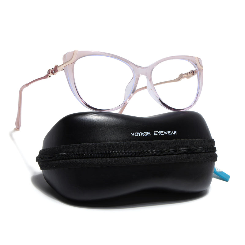Voyage Glam Light Pink Cateye Eyeglasses for Women (26103FMG9163)