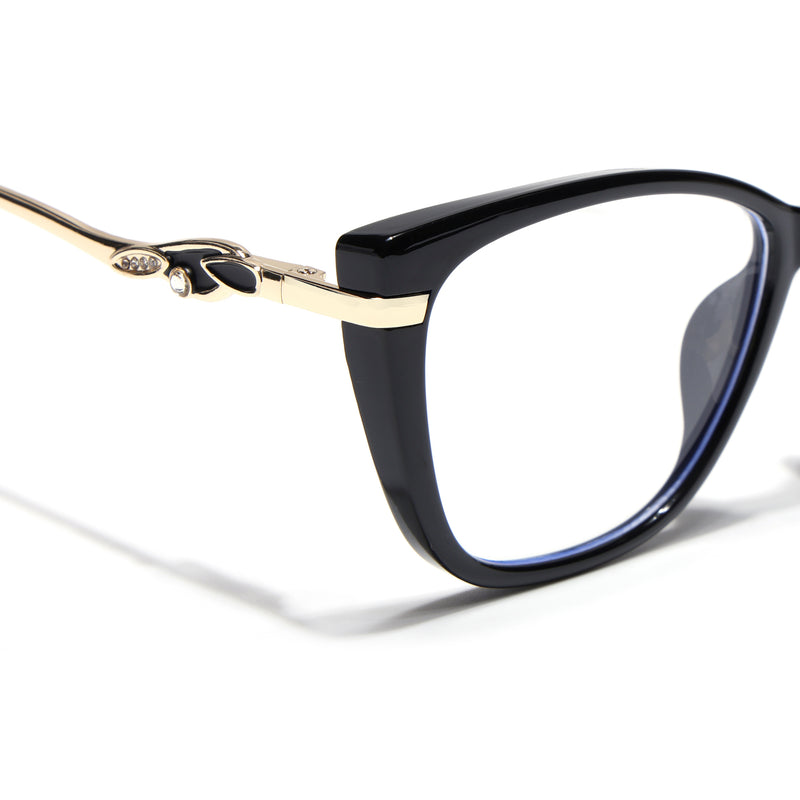 Voyage Glam Black Cateye Eyeglasses for Women (26104FMG9164)
