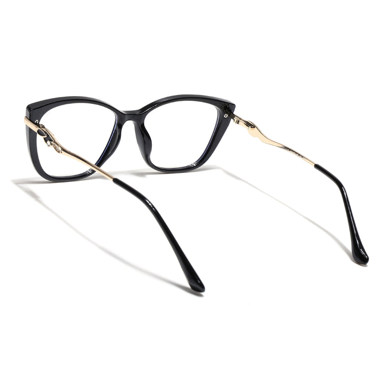 Voyage Glam Black Cateye Eyeglasses for Women (26104FMG9164)