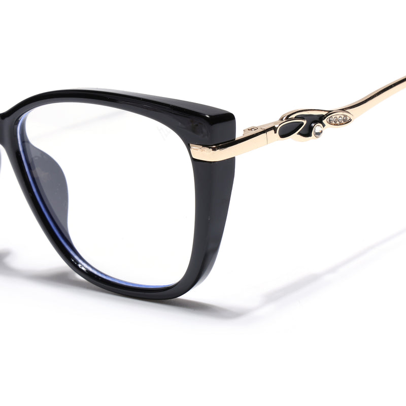 Voyage Glam Black Cateye Eyeglasses for Women (26104FMG9164)