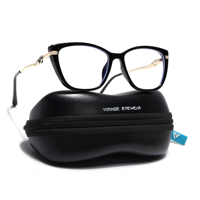 Voyage Glam Black Cateye Eyeglasses for Women (26104FMG9164)