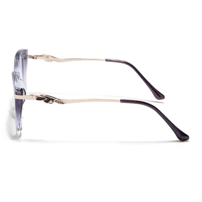 Voyage Glam Purple & Clear Cateye Eyeglasses for Women (26104FMG9165)