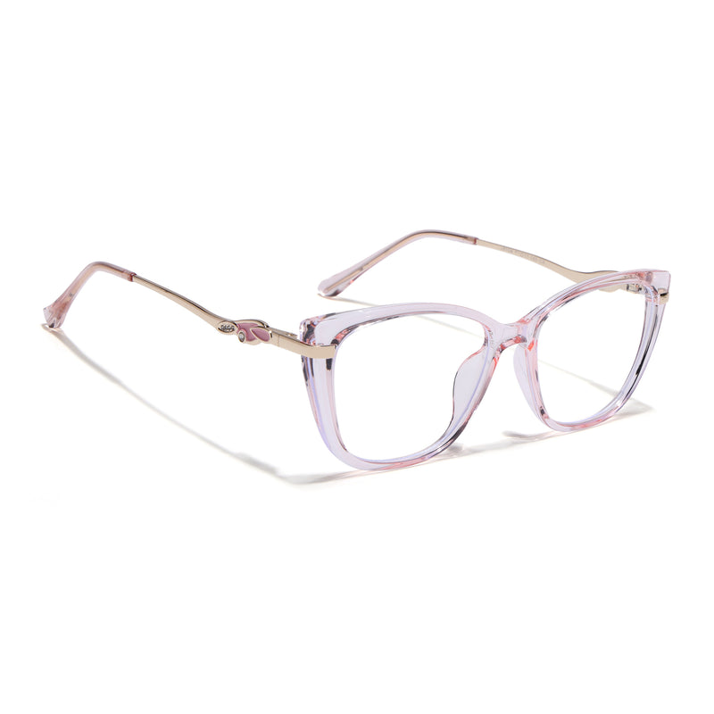 Voyage Glam Pink Cateye Eyeglasses for Women (26104FMG9166)