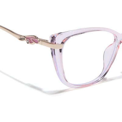 Voyage Glam Pink Cateye Eyeglasses for Women (26104FMG9166)