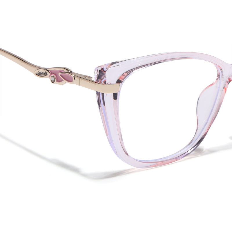 Voyage Glam Pink Cateye Eyeglasses for Women (26104FMG9166)