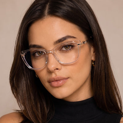 Voyage Glam Yellow Cateye Eyeglasses for Women (26104FMG9167)