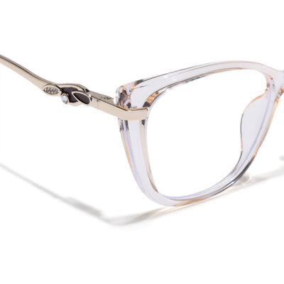 Voyage Glam Yellow Cateye Eyeglasses for Women (26104FMG9167)