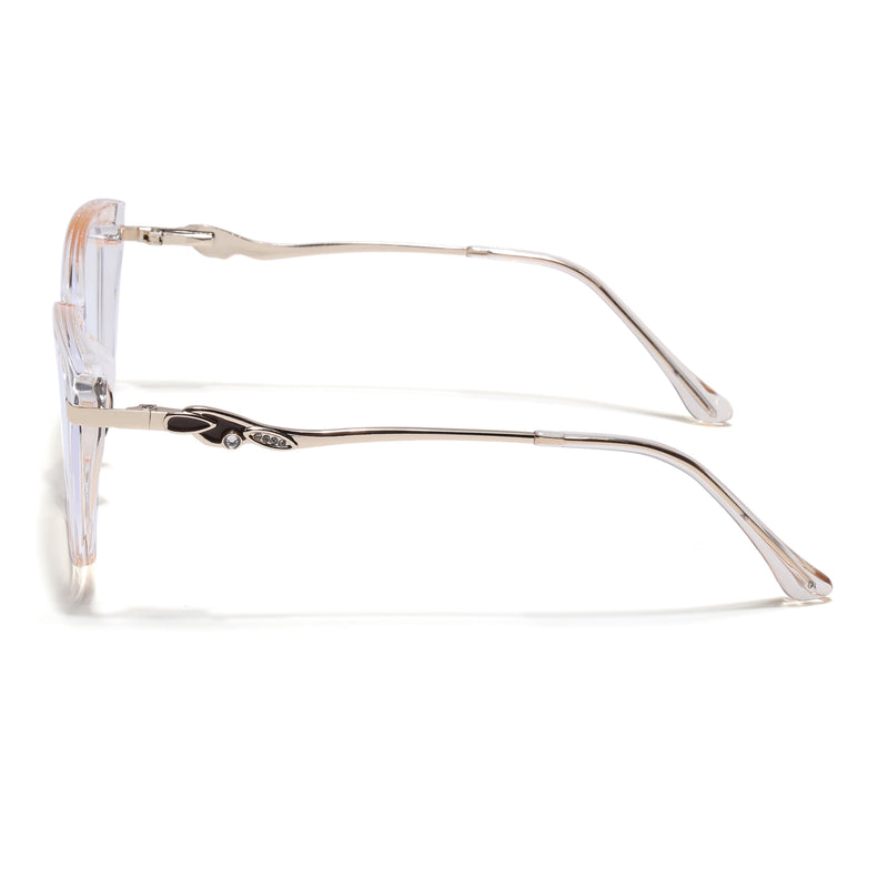 Voyage Glam Yellow Cateye Eyeglasses for Women (26104FMG9167)