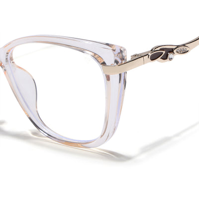 Voyage Glam Yellow Cateye Eyeglasses for Women (26104FMG9167)