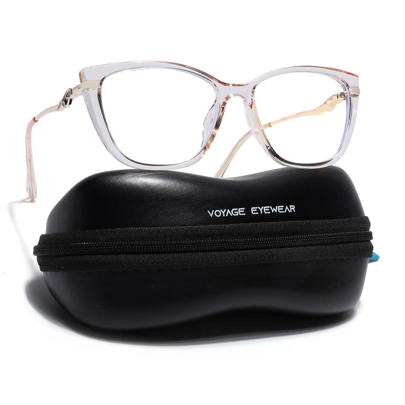 Voyage Glam Yellow Cateye Eyeglasses for Women (26104FMG9167)