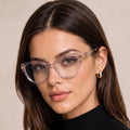 Voyage Glam Light Pink Cateye Eyeglasses for Women (26104FMG9168)