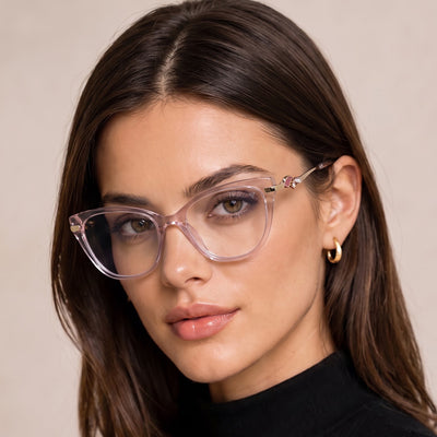 Voyage Glam Light Pink Cateye Eyeglasses for Women (26104FMG9168)
