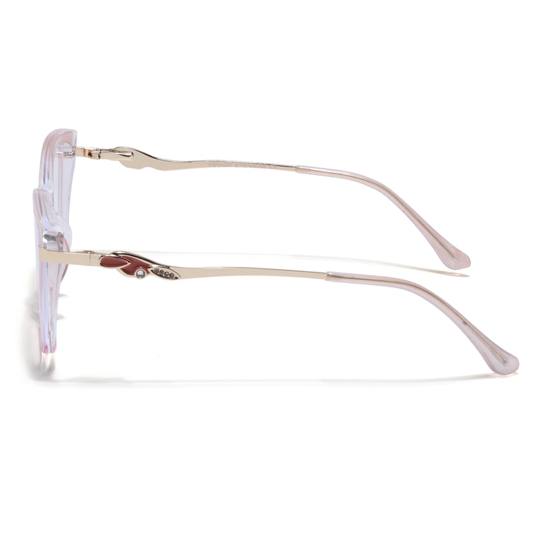 Voyage Glam Light Pink Cateye Eyeglasses for Women (26104FMG9168)