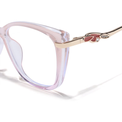 Voyage Glam Light Pink Cateye Eyeglasses for Women (26104FMG9168)