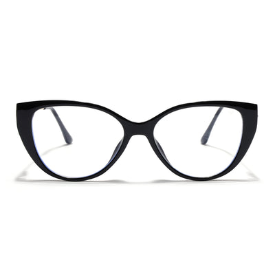 Voyage Glam Black Cateye Eyeglasses for Women (26105FMG9180)