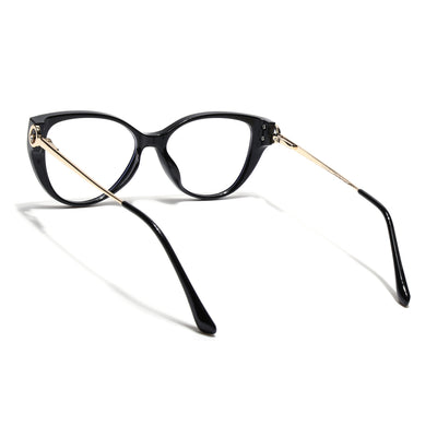 Voyage Glam Black Cateye Eyeglasses for Women (26105FMG9180)
