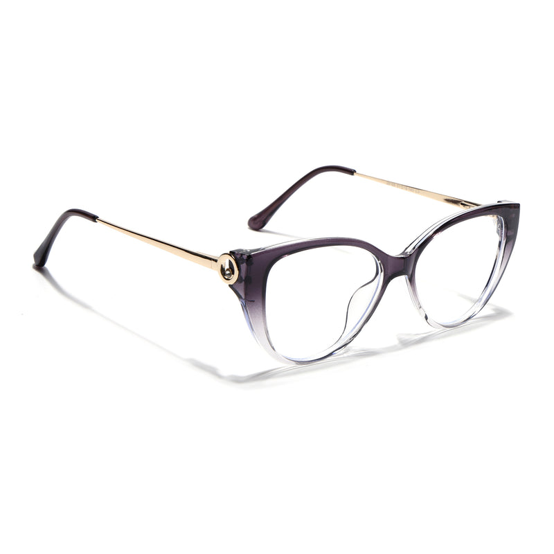 Voyage Purple & Clear Cateye Eyeglasses for Women (26105FMG9181)