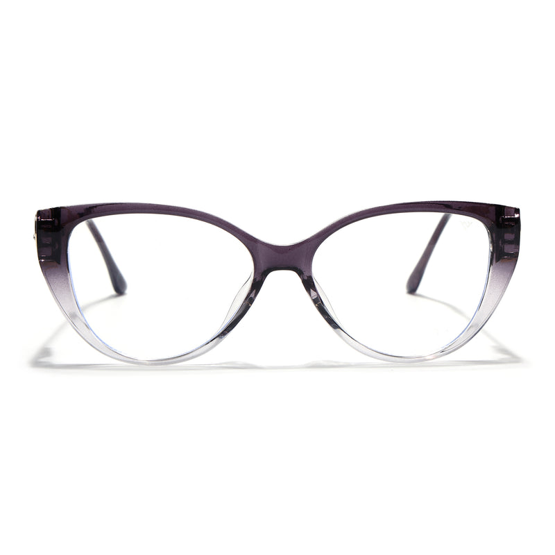 Voyage Purple & Clear Cateye Eyeglasses for Women (26105FMG9181)