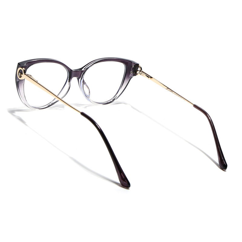 Voyage Purple & Clear Cateye Eyeglasses for Women (26105FMG9181)