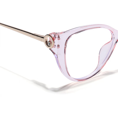 Voyage Glam Pink Cateye Eyeglasses for Women (26105FMG9182)