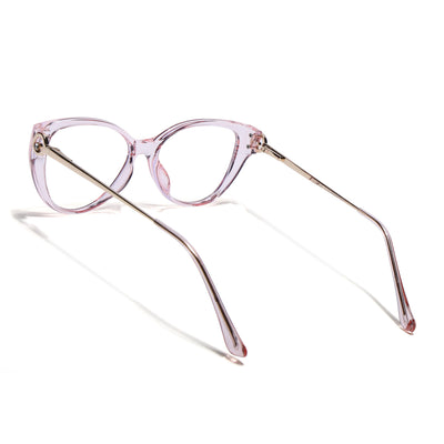 Voyage Glam Pink Cateye Eyeglasses for Women (26105FMG9182)
