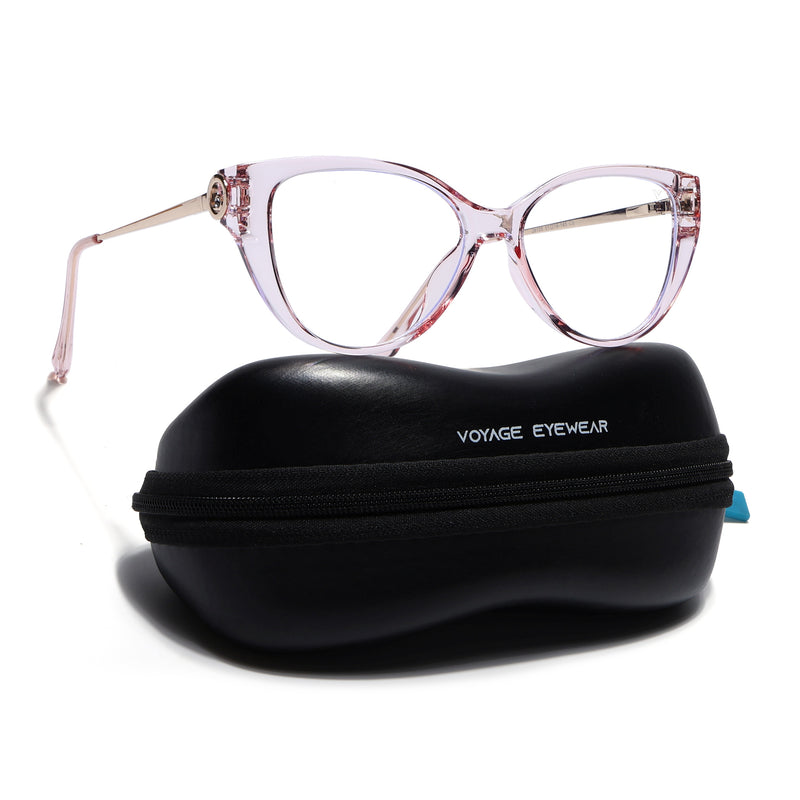 Voyage Pink Cateye Eyeglasses for Women (26105FMG9182)