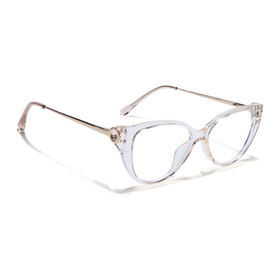 Voyage Glam Yellow Cateye Eyeglasses for Women (26105FMG9183)