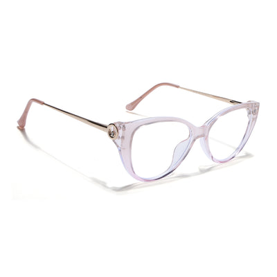 Voyage Light Pink Cateye Eyeglasses for Women (26105FMG9184)