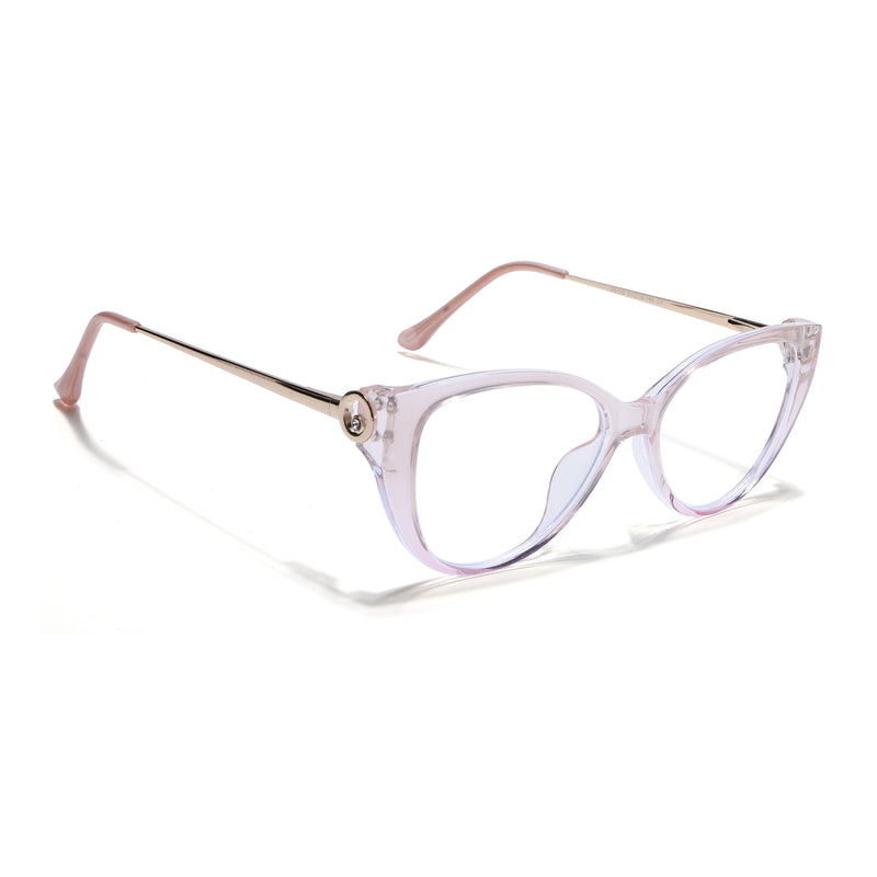 Voyage Light Pink Cateye Eyeglasses for Women (26105FMG9184)