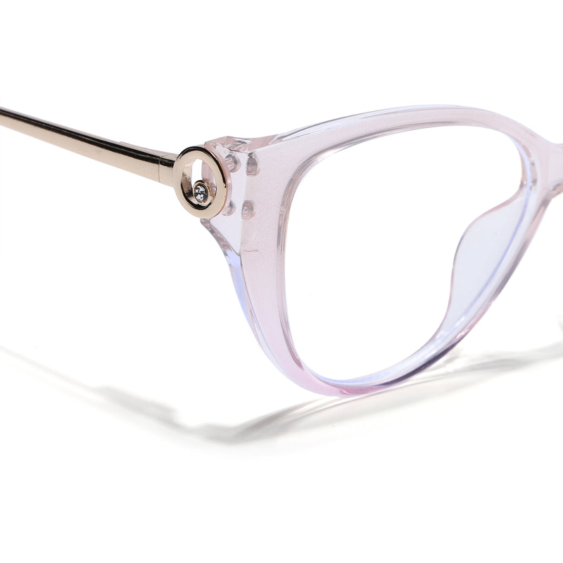 Voyage Light Pink Cateye Eyeglasses for Women (26105FMG9184)