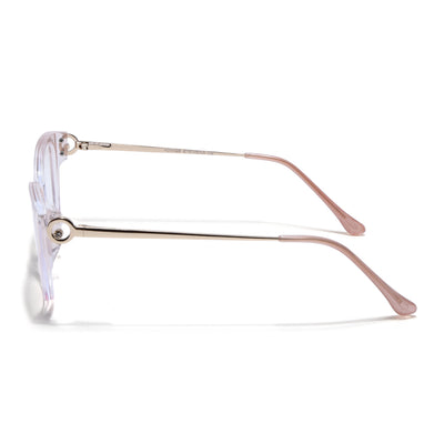 Voyage Light Pink Cateye Eyeglasses for Women (26105FMG9184)