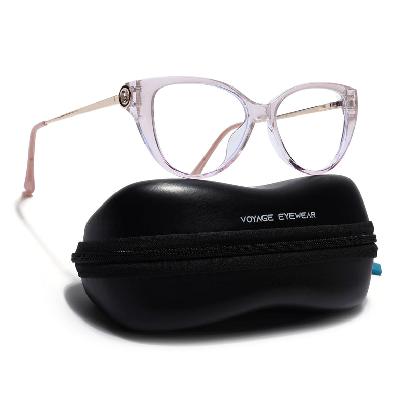 Voyage Light Pink Cateye Eyeglasses for Women (26105FMG9184)