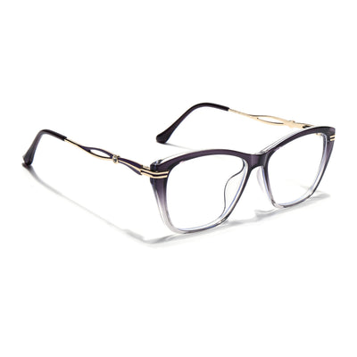 Voyage Glam Purple & Clear Cateye Eyeglasses for Women (26106FMG9176)