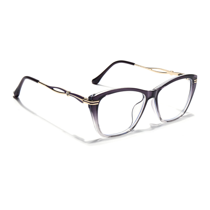 Voyage Purple & Clear Cateye Eyeglasses for Women (26106FMG9176)