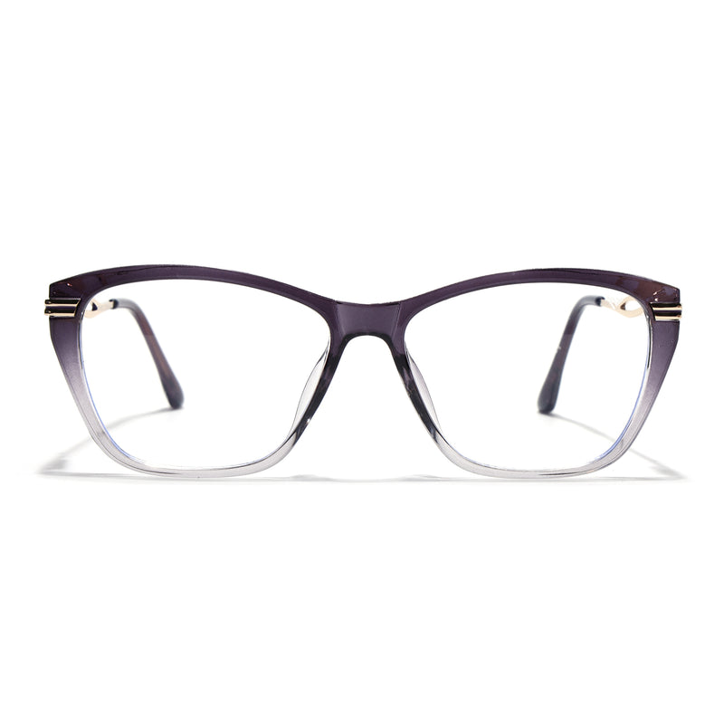 Voyage Purple & Clear Cateye Eyeglasses for Women (26106FMG9176)