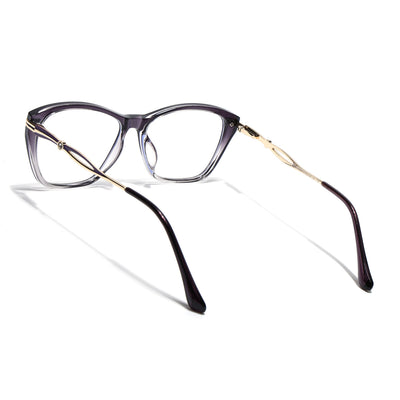 Voyage Glam Purple & Clear Cateye Eyeglasses for Women (26106FMG9176)