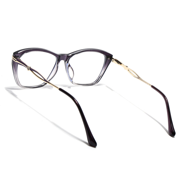 Voyage Purple & Clear Cateye Eyeglasses for Women (26106FMG9176)