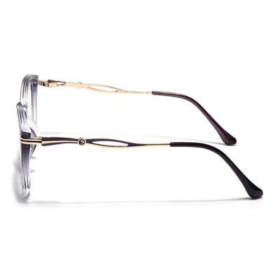 Voyage Glam Purple & Clear Cateye Eyeglasses for Women (26106FMG9176)