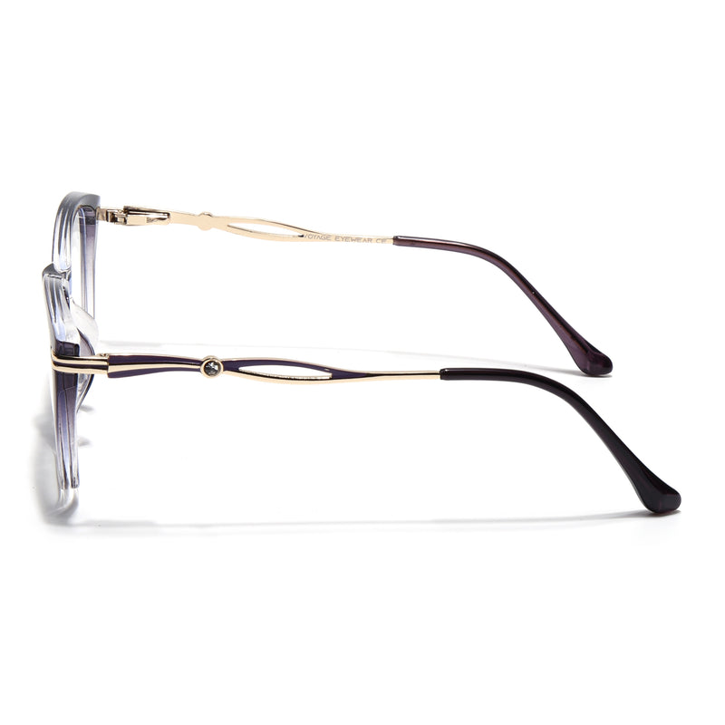 Voyage Purple & Clear Cateye Eyeglasses for Women (26106FMG9176)
