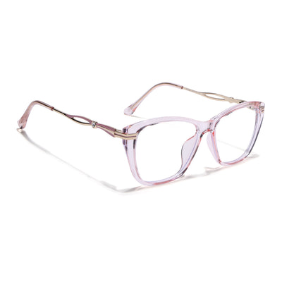 Voyage Glam Pink Cateye Eyeglasses for Women (26106FMG9177)