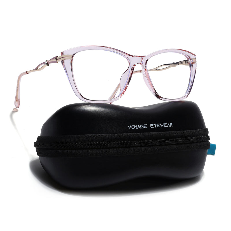 Voyage Pink Cateye Eyeglasses for Women (26106FMG9177)