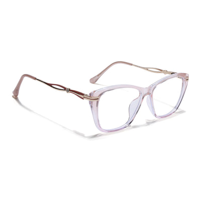 Voyage Light Pink Cateye Eyeglasses for Women (26106FMG9179)