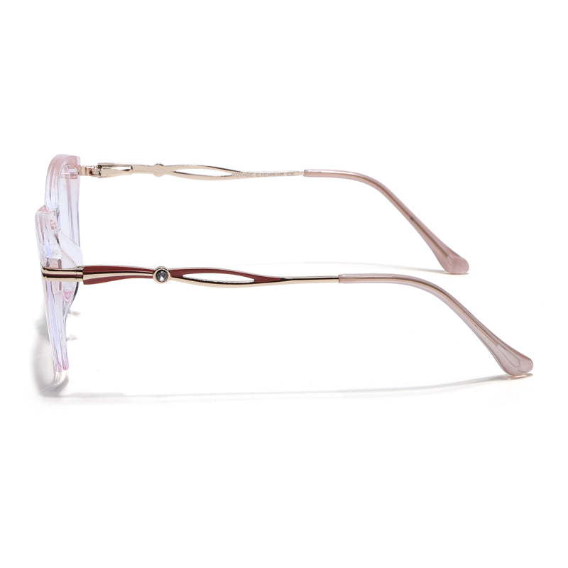 Voyage Light Pink Cateye Eyeglasses for Women (26106FMG9179)