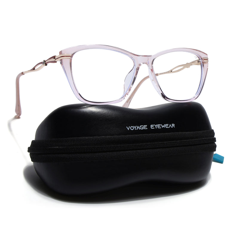 Voyage Light Pink Cateye Eyeglasses for Women (26106FMG9179)