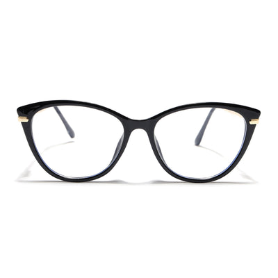 Voyage Glam Black Cateye Eyeglasses for Women (26107FMG9149)