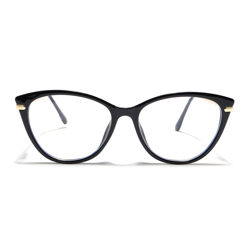 Voyage Glam Black Cateye Eyeglasses for Women (26107FMG9149)