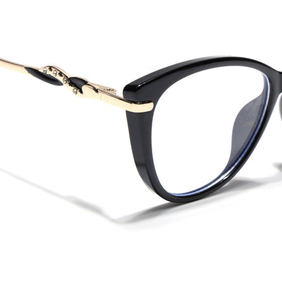 Voyage Glam Black Cateye Eyeglasses for Women (26107FMG9149)